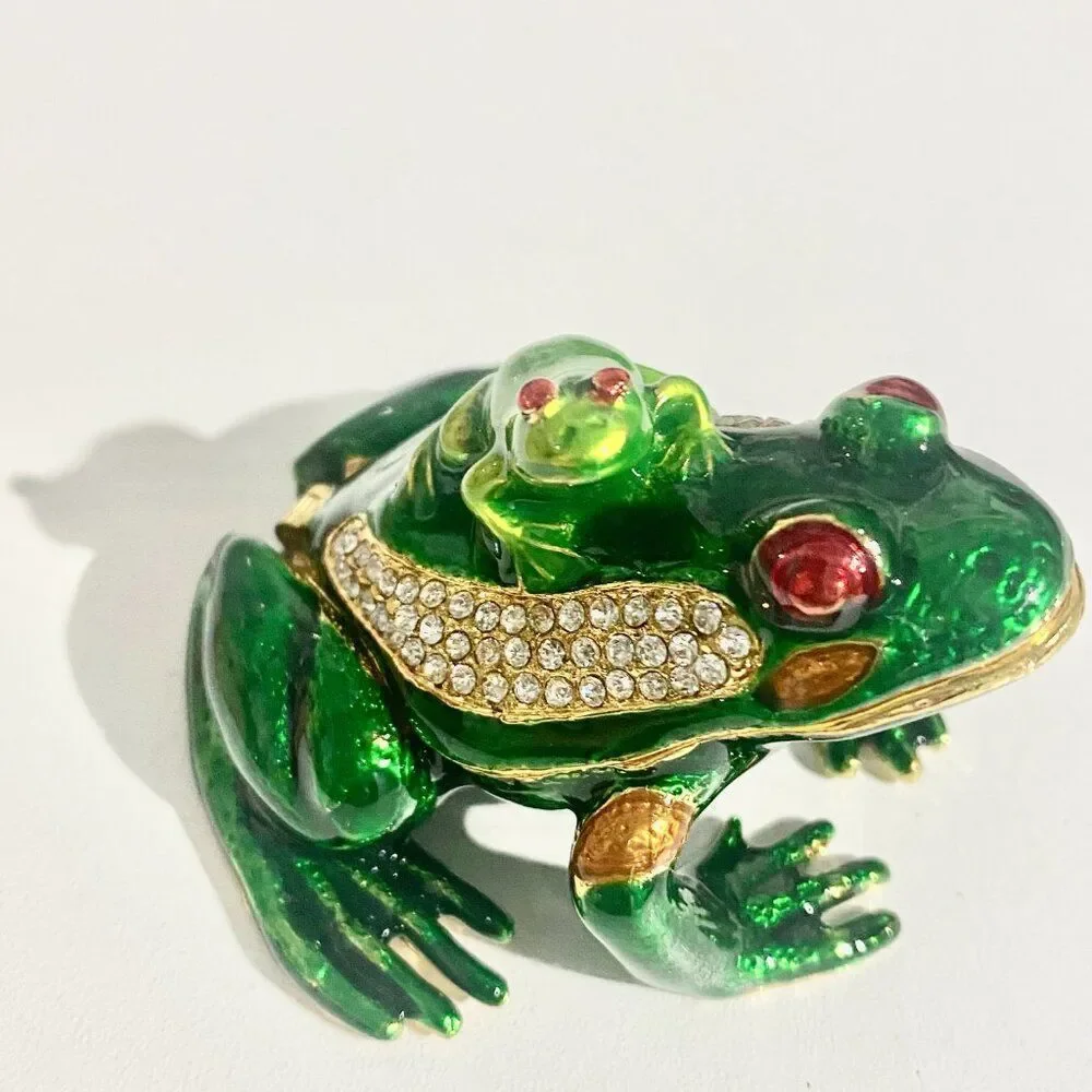 Green Frog Trinket Box